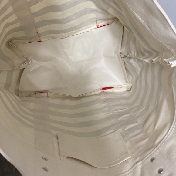 COPY - Tommy Bahama tan/blue/orange striped lobster print oversized tote 18x22x8 - Picture 7 of 7